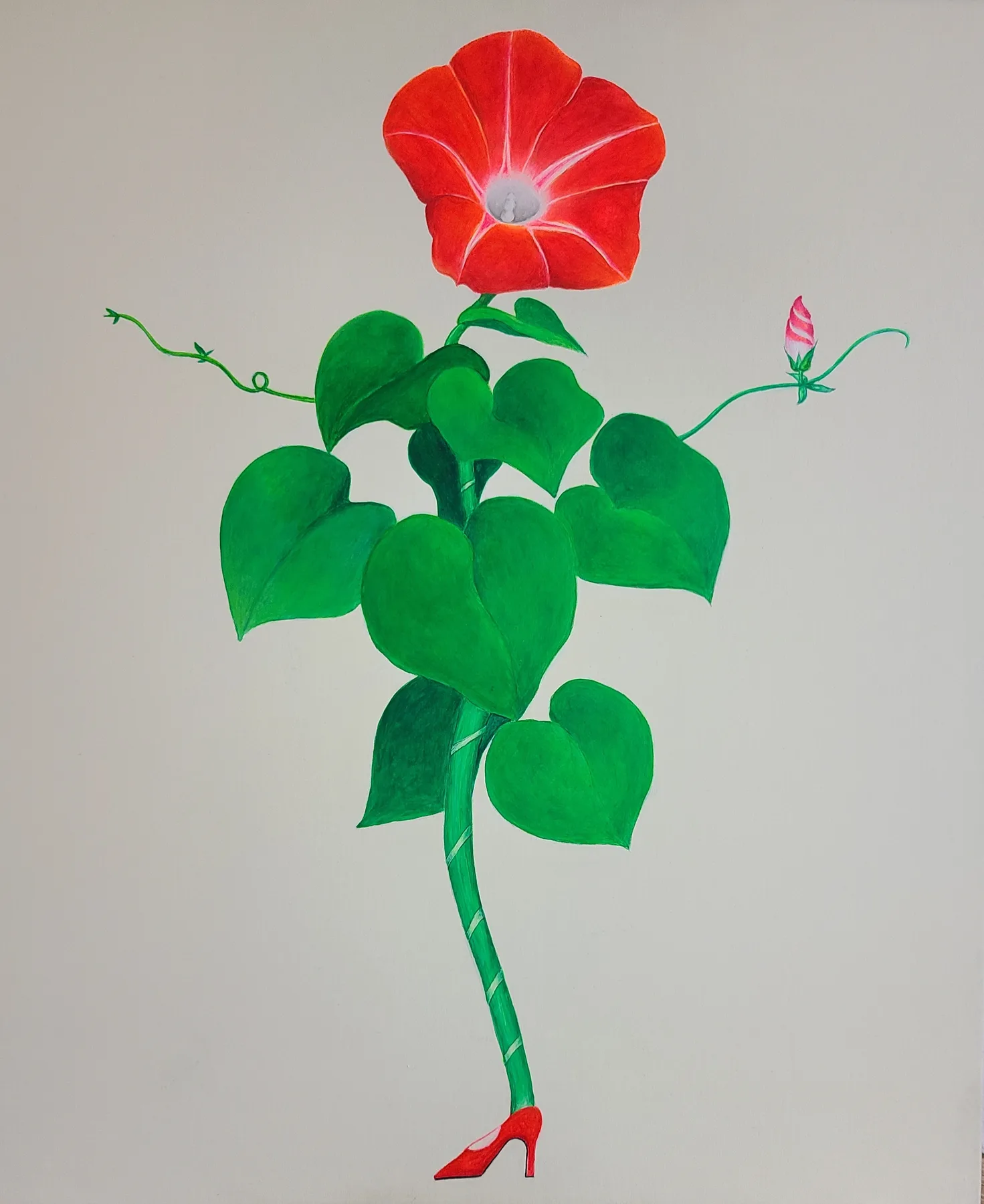Young Lady with Morning Glory