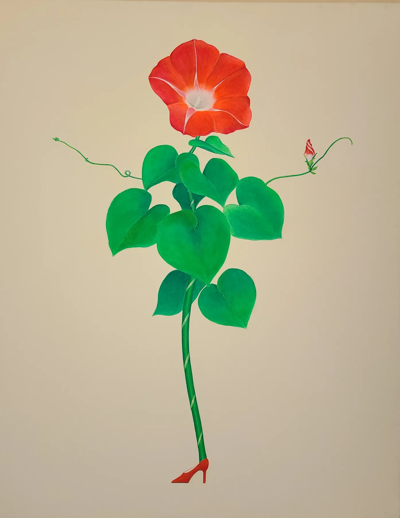 Young Lady with Morning Glory 2