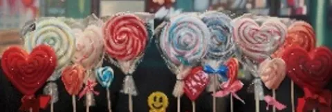 Sweets in show window